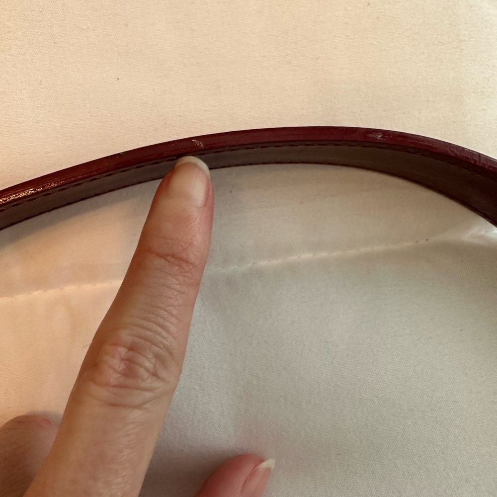Christian Dior Patent Saddle Bag Dark Red - Picture 6 of 15